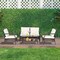 Costway 4 PCS Outdoor Rattan Conversation Set Patio Rattan Sofa Set W/ Protective Cover